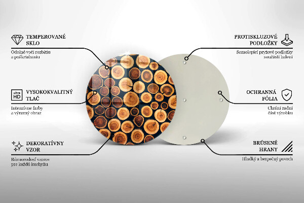 Kuchynská doska zo skla Drevené pne stromov