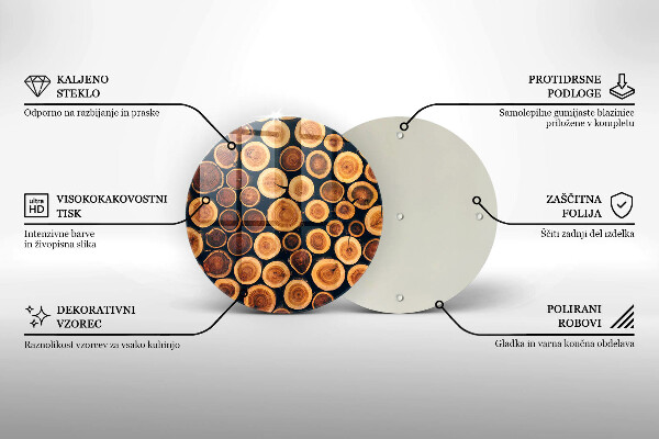 Kuchynská doska zo skla Drevené pne stromov