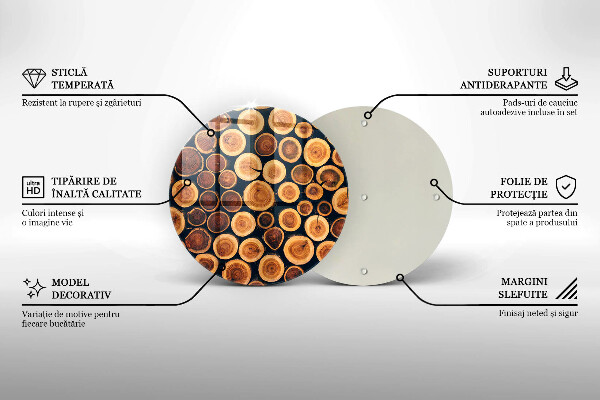 Kuchynská doska zo skla Drevené pne stromov