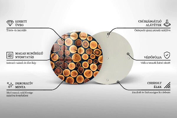 Kuchynská doska zo skla Drevené pne stromov