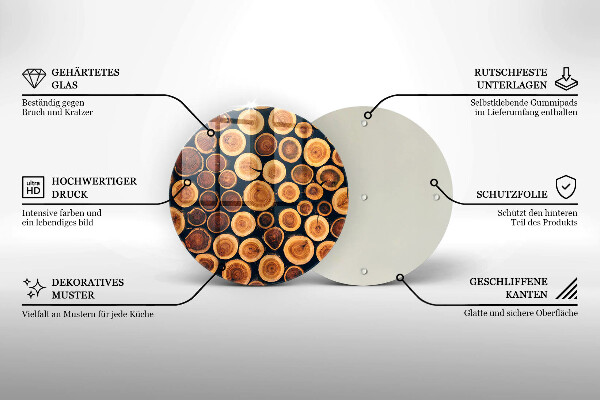 Kuchynská doska zo skla Drevené pne stromov