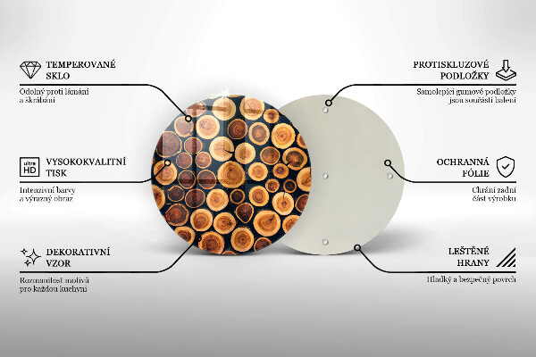 Kuchynská doska zo skla Drevené pne stromov