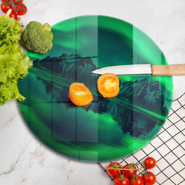 Kuchynská doska zo skla Krajina severných svetiel