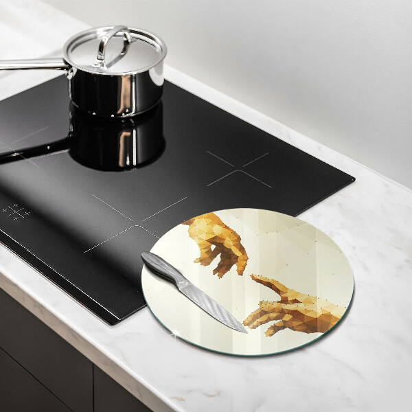 Kuchynská doska zo skla Stvorenie Adamových rúk