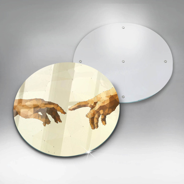 Kuchynská doska zo skla Stvorenie Adamových rúk