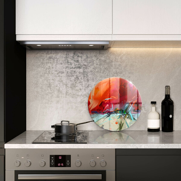 Kuchynská doska zo skla Maľovaná abstrakcia
