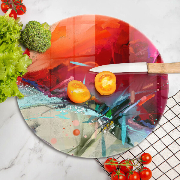 Kuchynská doska zo skla Maľovaná abstrakcia