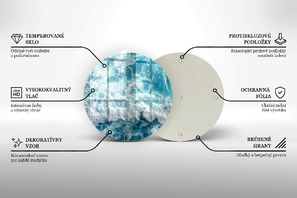 Kuchynská doska zo skla Vlny morskej vody