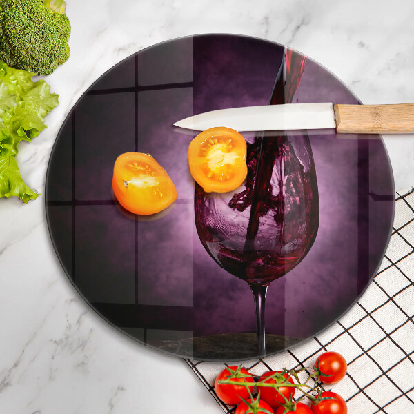 Kuchynská doska zo skla Pohár vína