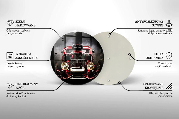 Kuchynská doska zo skla Staré auto