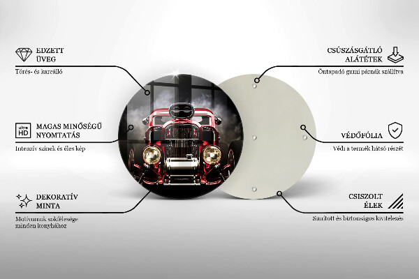 Kuchynská doska zo skla Staré auto