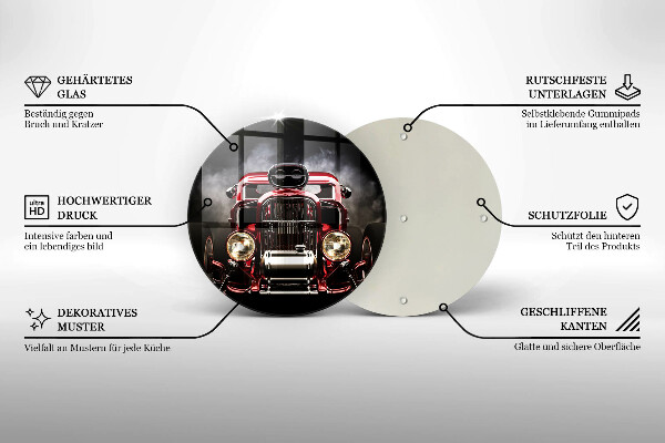 Kuchynská doska zo skla Staré auto