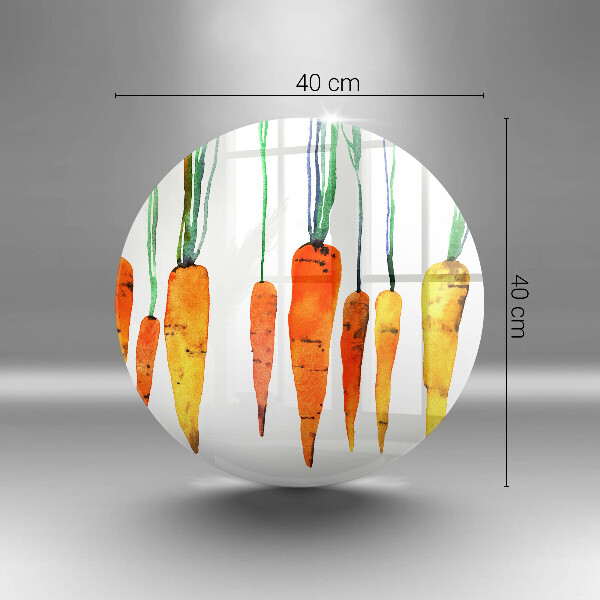 Kuchynská doska veľká zo skla Mrkva ilustrácie