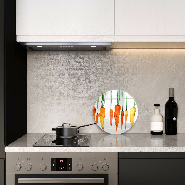 Kuchynská doska veľká zo skla Mrkva ilustrácie