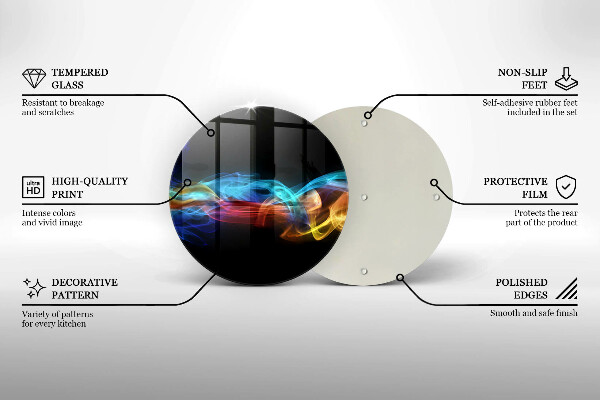 Kuchynská doska zo skla Farebný dym