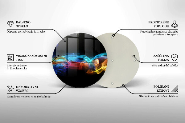 Kuchynská doska zo skla Farebný dym