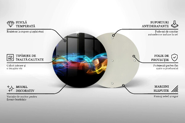 Kuchynská doska zo skla Farebný dym