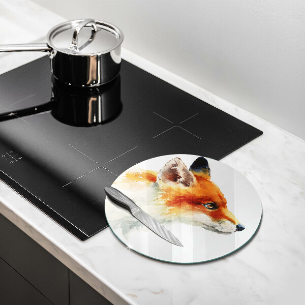 Kuchynská doska veľká zo skla Maľovaná líška