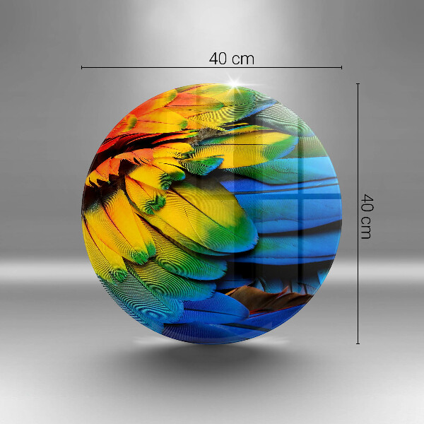 Kuchynská doska veľká zo skla Farebné papagájové perie