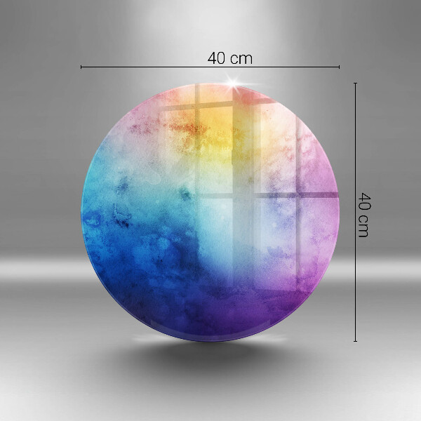 Kuchynská doska veľká zo skla Dúhový akvarel strieka