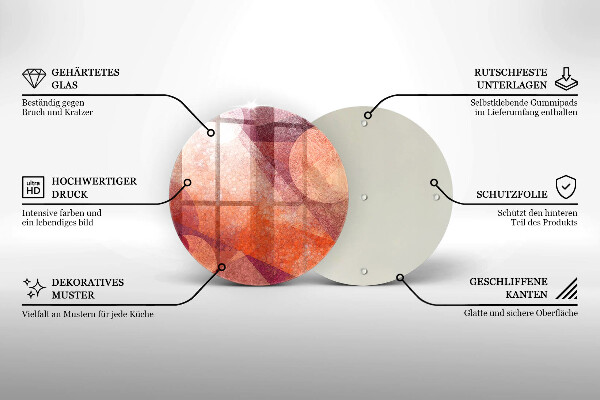 Kuchynská doska veľká zo skla Abstraktné umenie