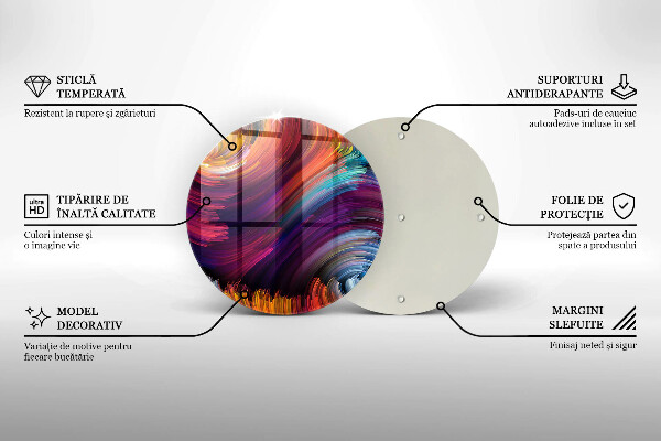 Kuchynská doska veľká zo skla Farebné odlesky