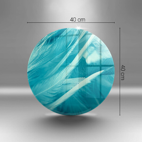 Kuchynská doska veľká zo skla Jemné perie