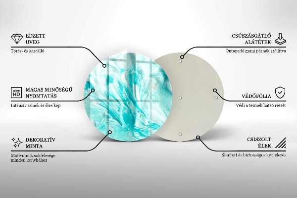 Kuchynská doska veľká zo skla Abstrakcia farby
