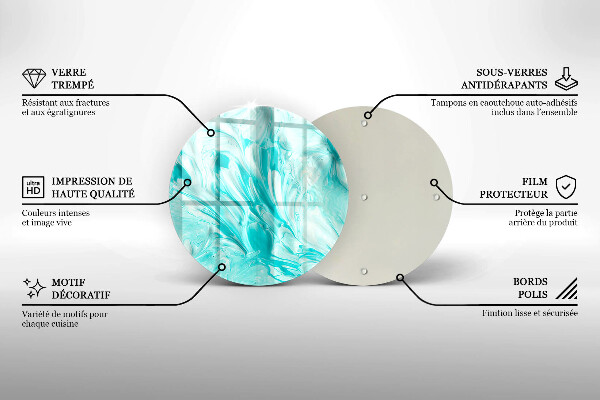 Kuchynská doska veľká zo skla Abstrakcia farby