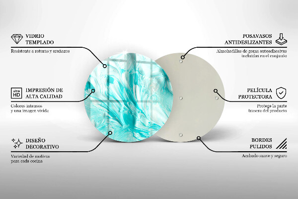 Kuchynská doska veľká zo skla Abstrakcia farby