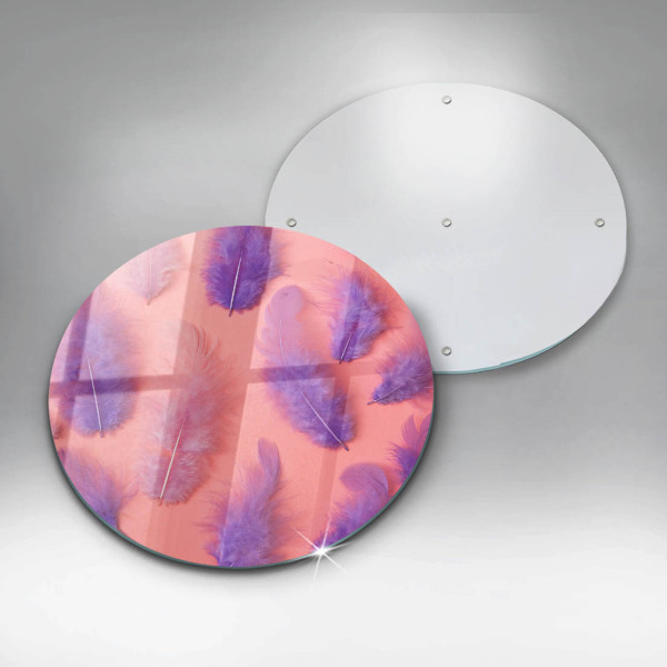 Kuchynská doska veľká zo skla Nadýchané perie