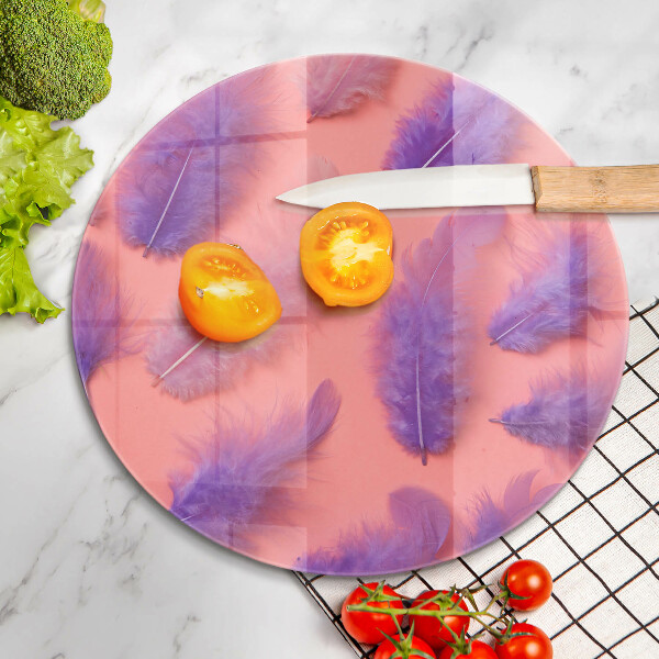 Kuchynská doska veľká zo skla Nadýchané perie