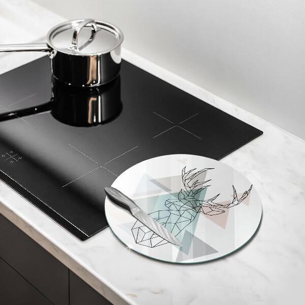 Kuchynská doska veľká zo skla Abstraktný jeleň