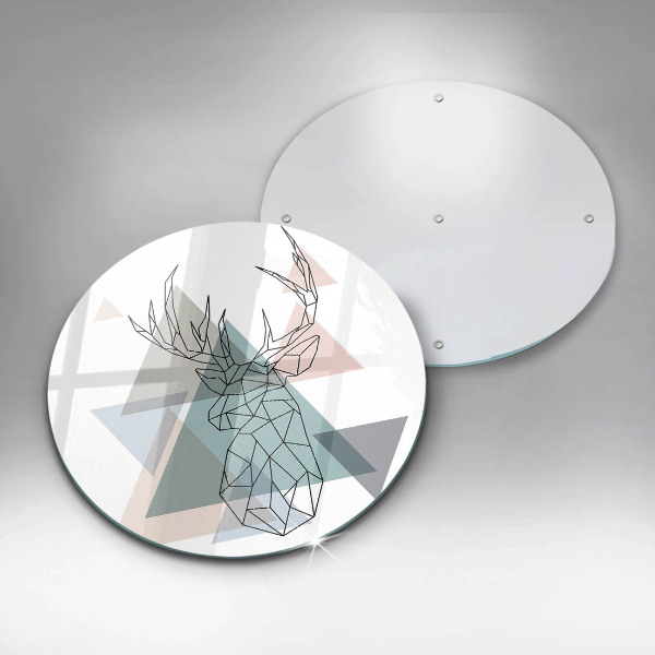 Kuchynská doska veľká zo skla Abstraktný jeleň