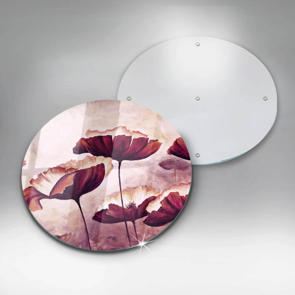 Kuchynská doska zo skla Maľovanie kvetov