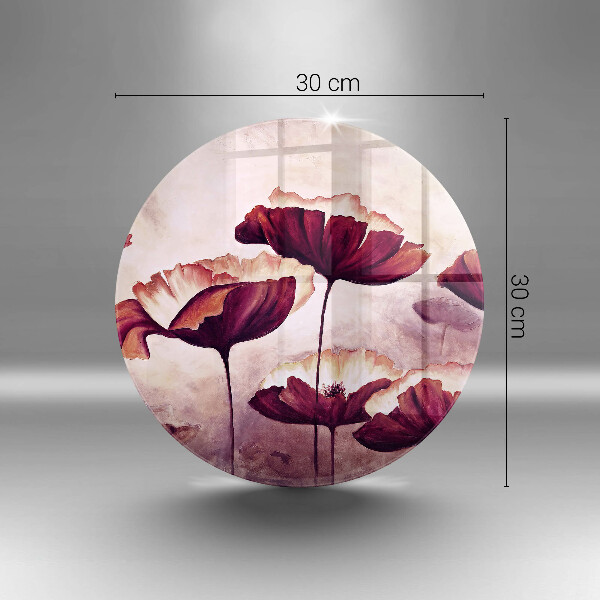 Kuchynská doska zo skla Maľovanie kvetov