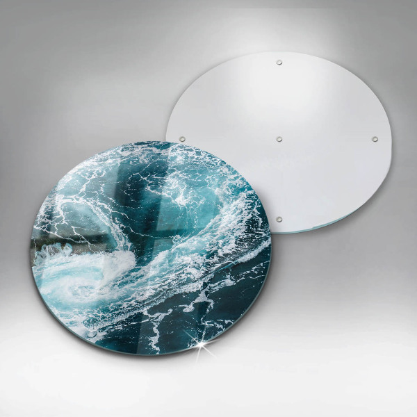 Kuchynská doska zo skla Peniace vlny vody