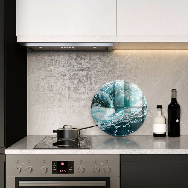 Kuchynská doska zo skla Peniace vlny vody