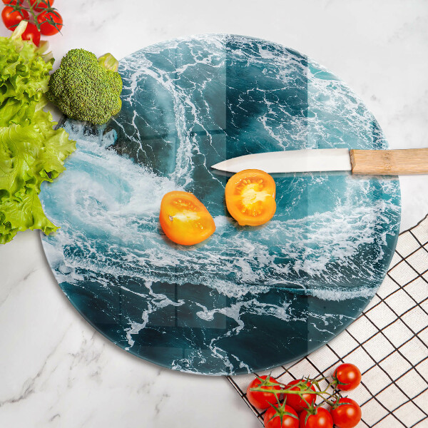 Kuchynská doska zo skla Peniace vlny vody