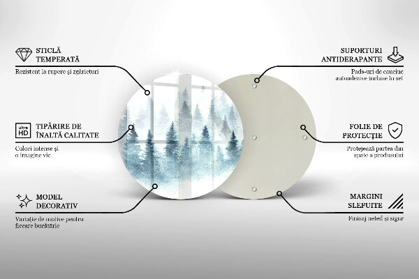 Kuchynská doska zo skla Maľovaný zimný les