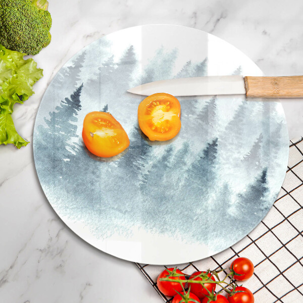 Kuchynská doska zo skla Maľovaný zimný les