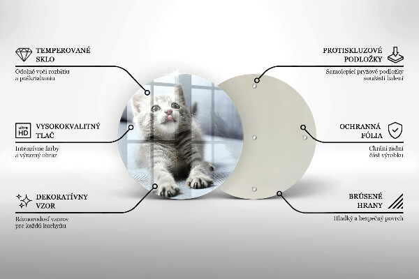 Kuchynská doska zo skla Malé roztomilé mačiatko