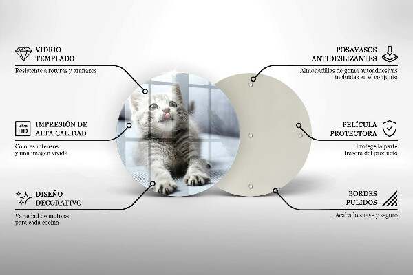 Kuchynská doska zo skla Malé roztomilé mačiatko