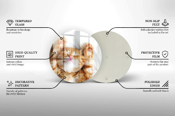Kuchynská doska zo skla Malé roztomilé mačiatko