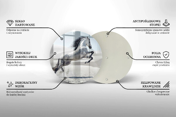 Kuchynská doska zo skla Osy bieleho koňa
