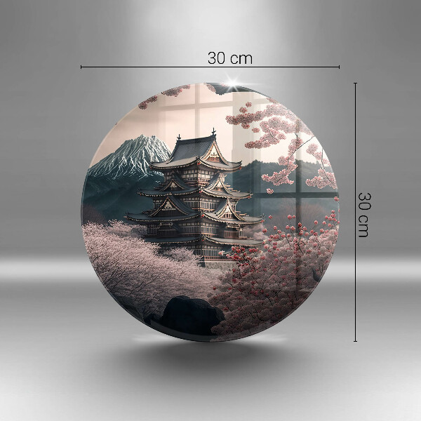 Kuchynská doska veľká zo skla Japonská stavebná krajina