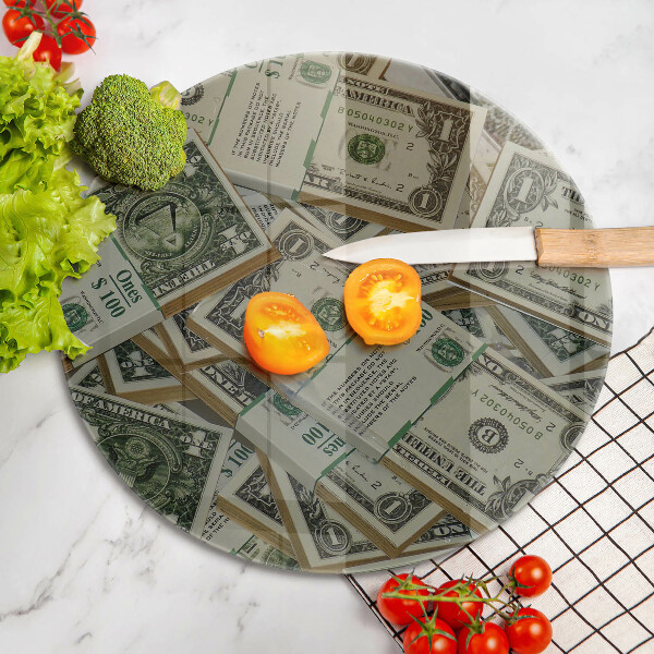Kuchynská doska zo skla Peniaze doláre