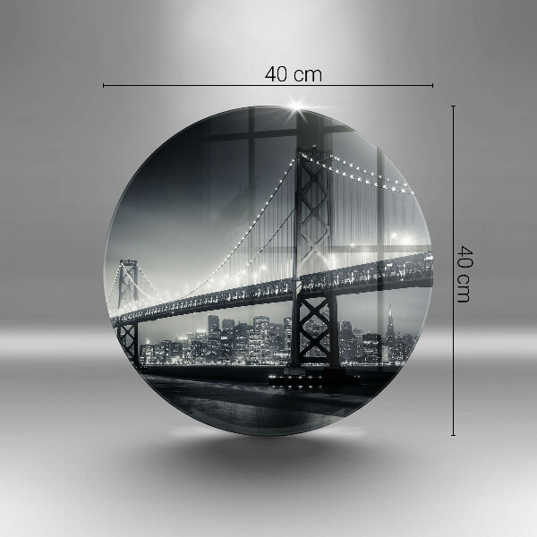 Kuchynská doska veľká zo skla Most Benjamina Franklina