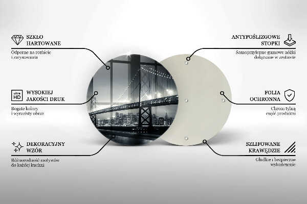 Kuchynská doska veľká zo skla Most Benjamina Franklina