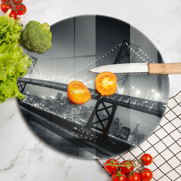 Kuchynská doska veľká zo skla Most Benjamina Franklina